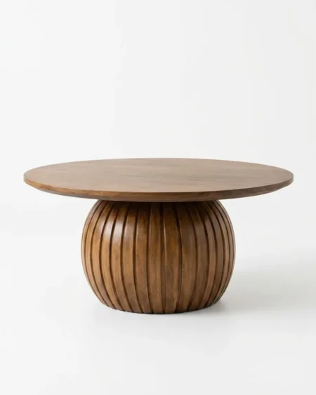 Premium custom made Nordic Teak Wood Round Center Table with factory direct pricing