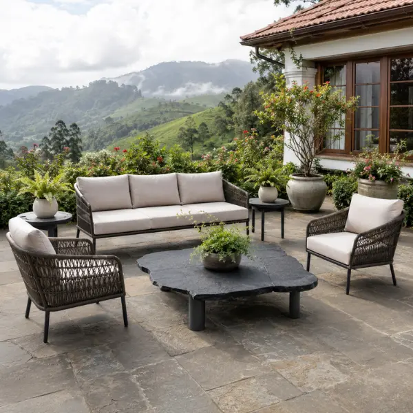 Outdoor furniture manufacturer Coonoor providing factory-direct hospitality furniture for resorts and cottages in the Nilgiris.