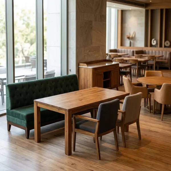 Factory-direct wholesale dining furniture crafted for restaurants and cafes in Nashik.