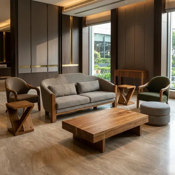 Contract-grade guest house furniture for properties in Faridabad