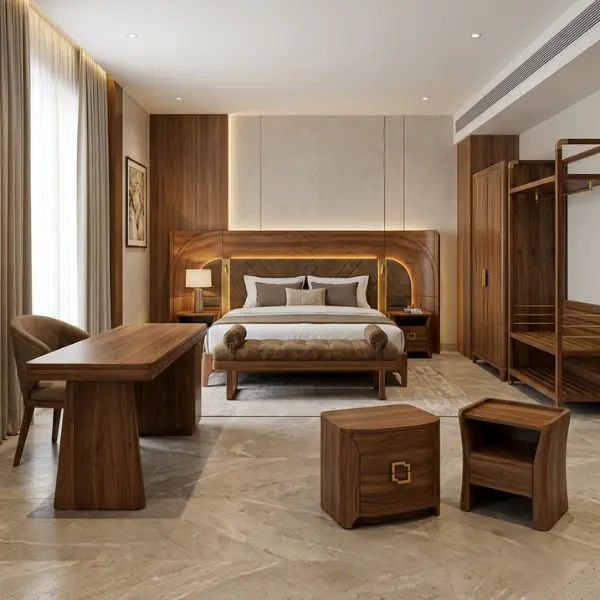 Contract-grade guest house furniture for properties in Jalandhar