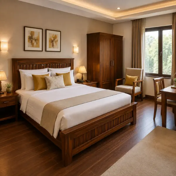 Wholesale guest house furniture Mathura properties trust, built from solid wood.