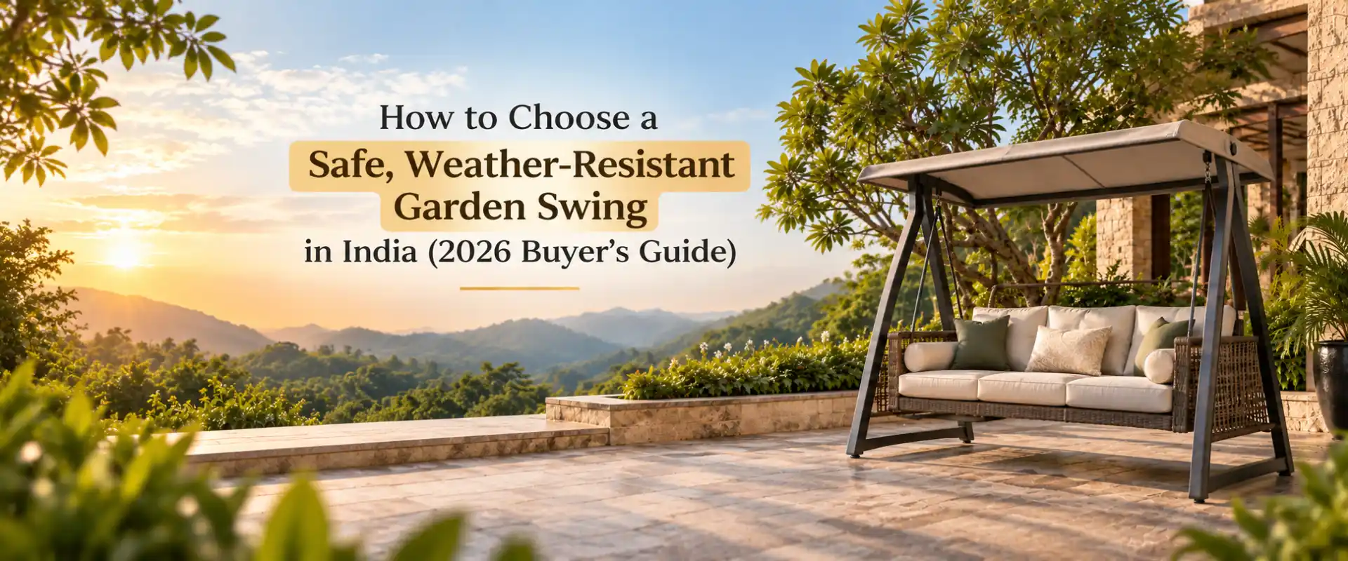 Safe and Weather-Resistant Garden Swing in India