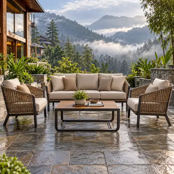 UV-stabilized HDPE wicker seating from a leading Eco Resort Furniture Supplier Ziro.