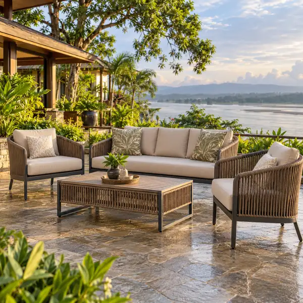 Premium outdoor lounge furniture by a trusted Resort Furniture Manufacturer Tezpur.