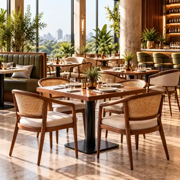Restaurant furniture supplier Gurgaon manufacturing commercial dining tables and chairs direct from Delhi factory.