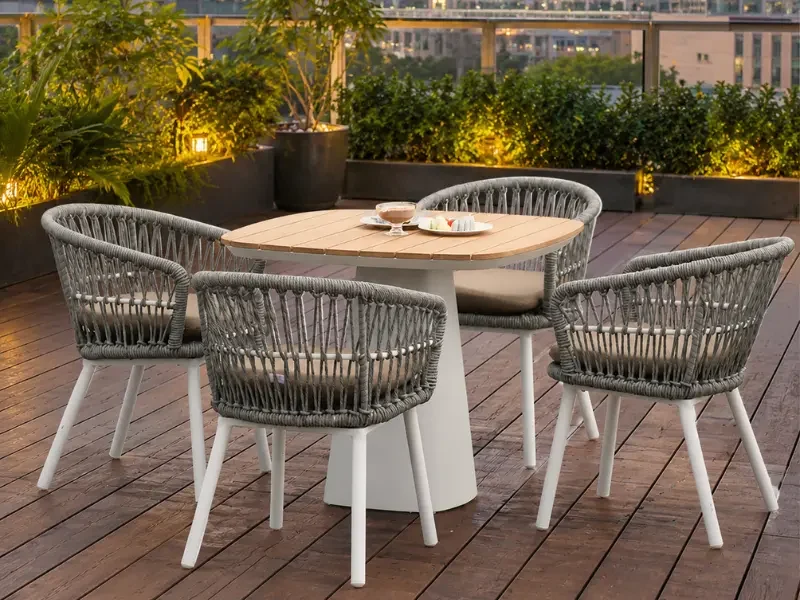 Cafe outdoor furniture in Noida designed for rooftop and patio seating