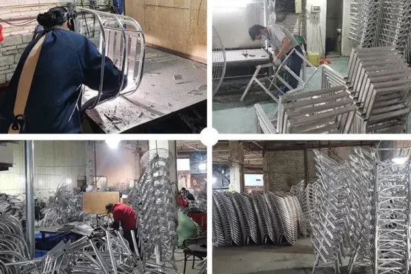 TIG-welding aluminium frames for heavy-duty commercial outdoor furniture