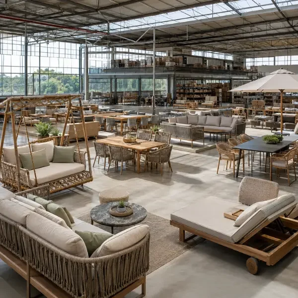 Custom commercial seating and tables manufactured in bulk for hospitality businesses.